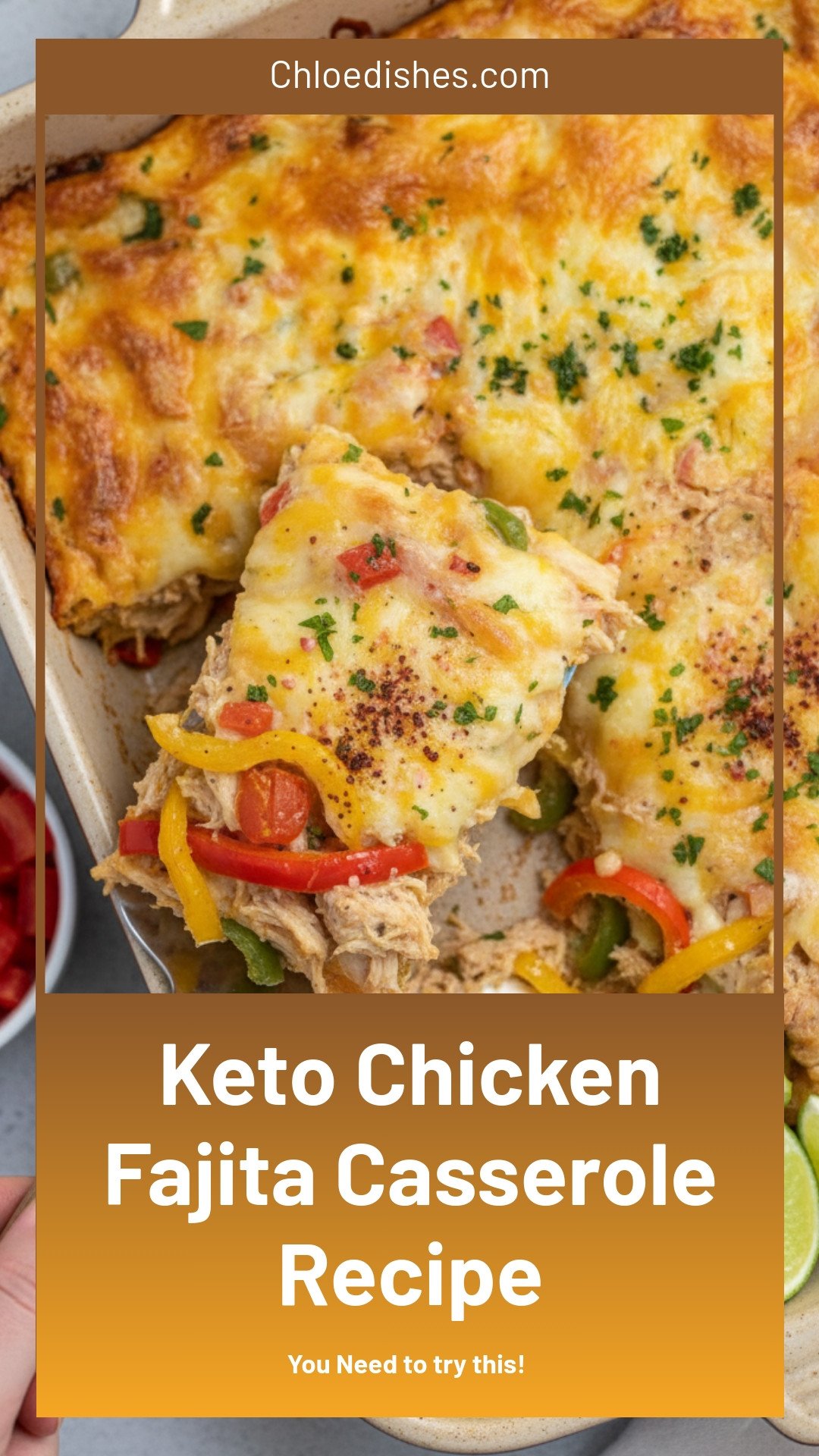 Keto Chicken Fajita Casserole