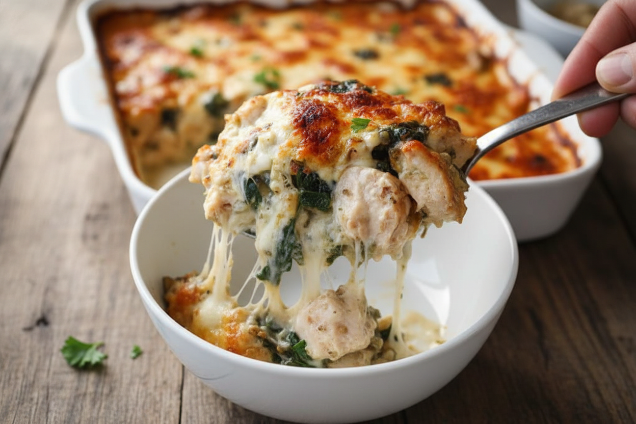Keto Garlic Mushroom Chicken Casserole Recipe