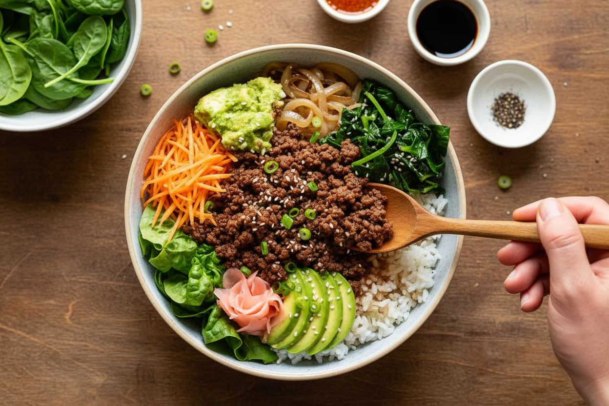 Korean Beef Bulgogi Rice Bowls –...: Korean Beef Bulgogi Rice Bowl Recipe