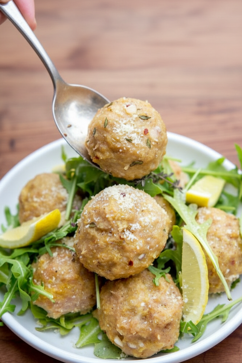 Lemon-Parmesan Chicken Meatballs | Caroline Chambers