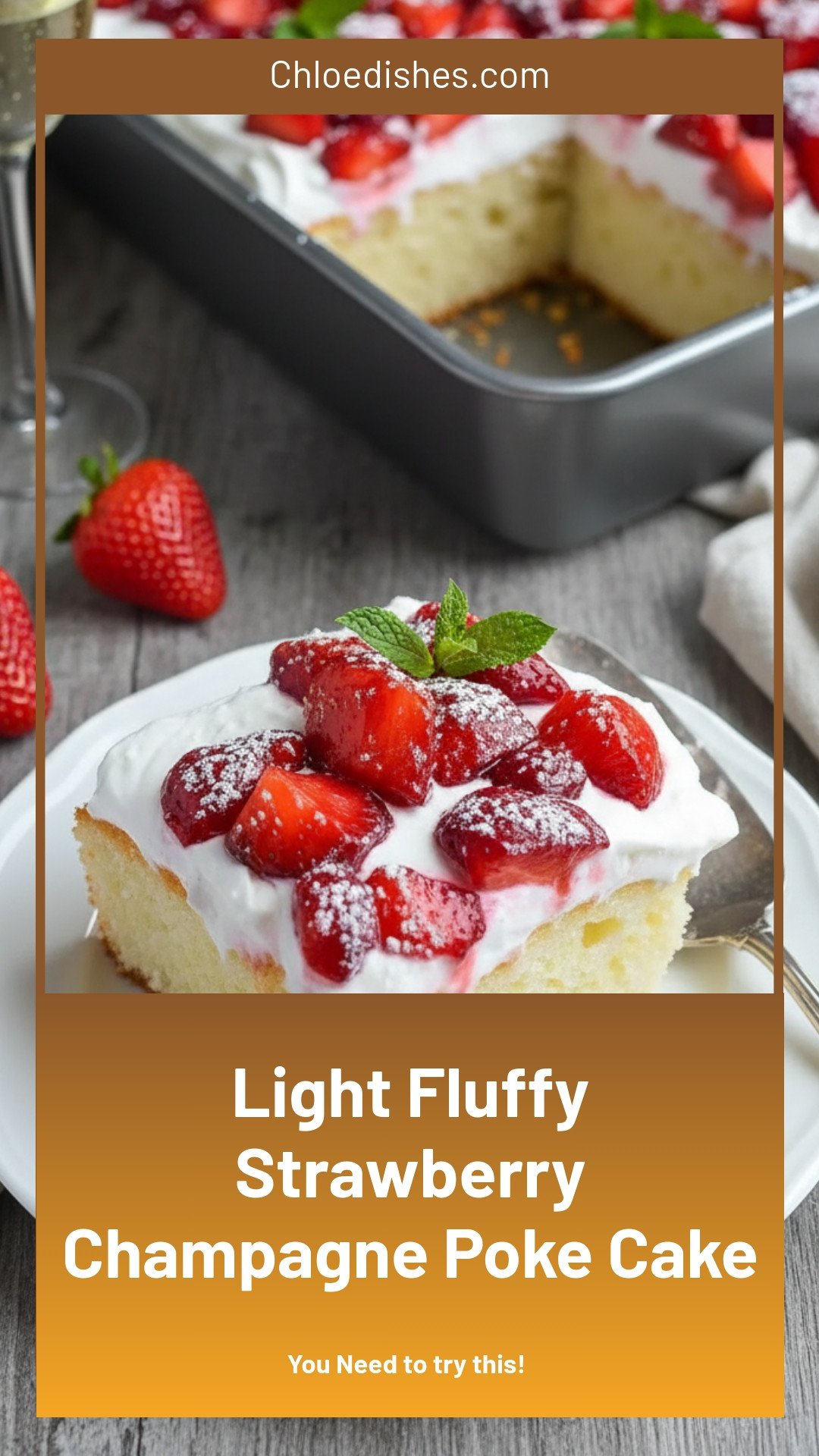 Light and Fluffy Strawberry Champagne Poke Cake Recipe Easy and Perfect for Parties