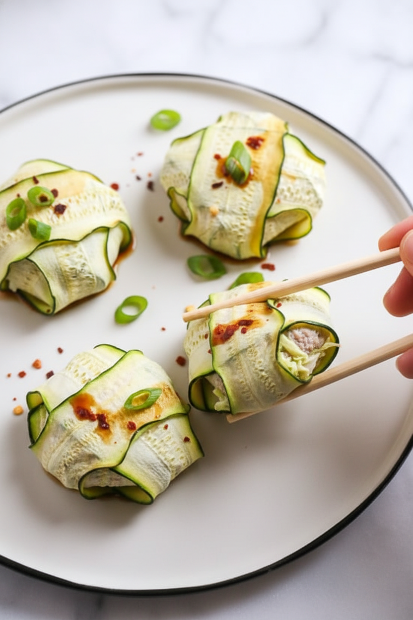 Low-Carb Zucchini Pork Dumplings - Skinnytaste