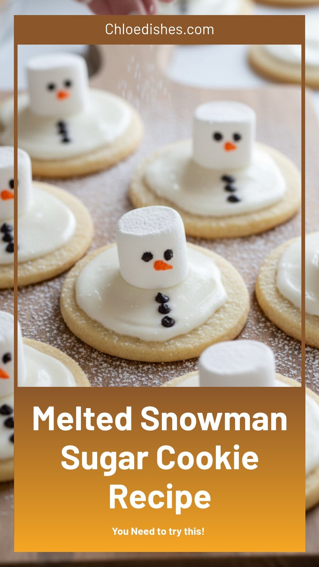 Melted Snowman Sugar Cookies