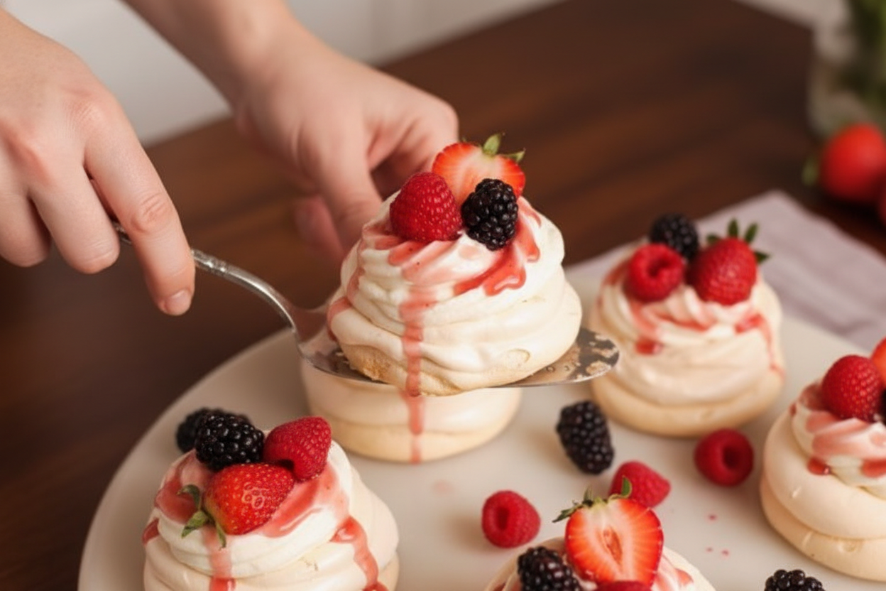 Mini Cheesecake Pavlovas: Mini Cheesecake Pavlovas Recipe