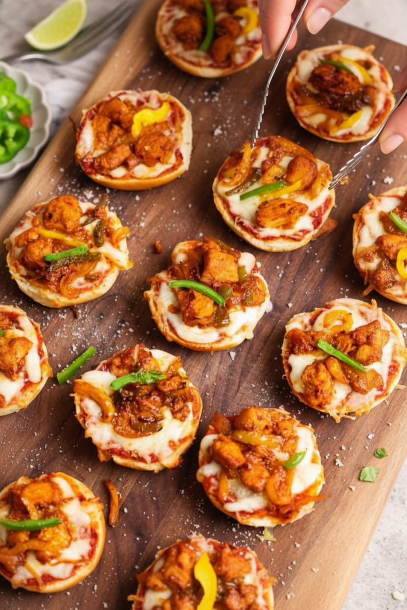 Mini Chicken Fajita Pizzas