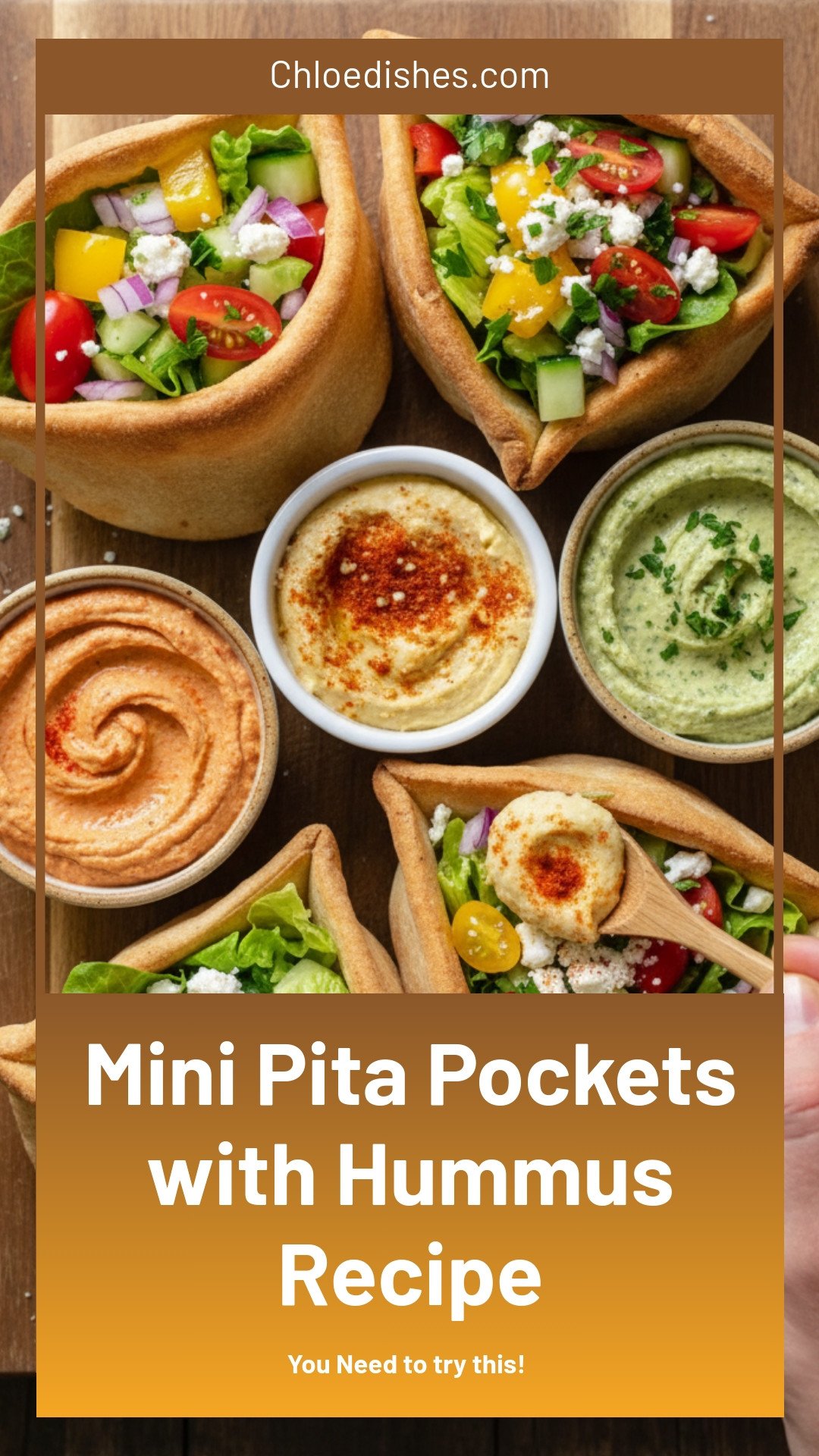 Mini Pita Pockets Hummus