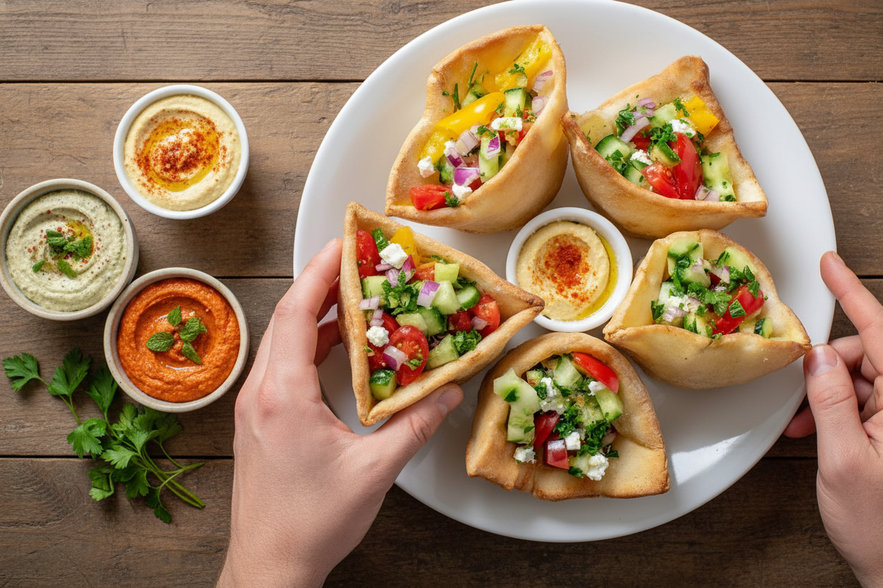 Mini Pita Pockets with Hummus Recipe
