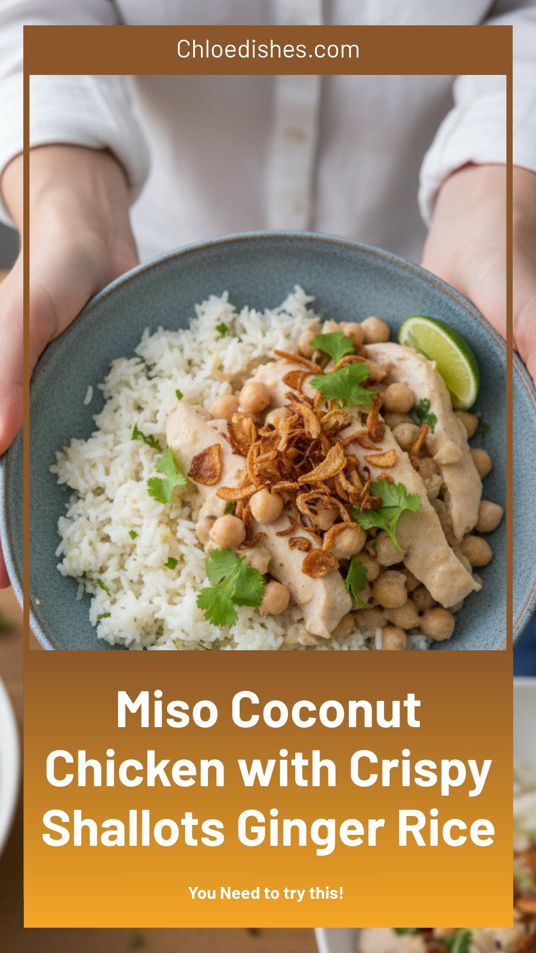 Miso-Coconut Chicken with Crispy Shallots and Ginger Rice | Caroline Chambers