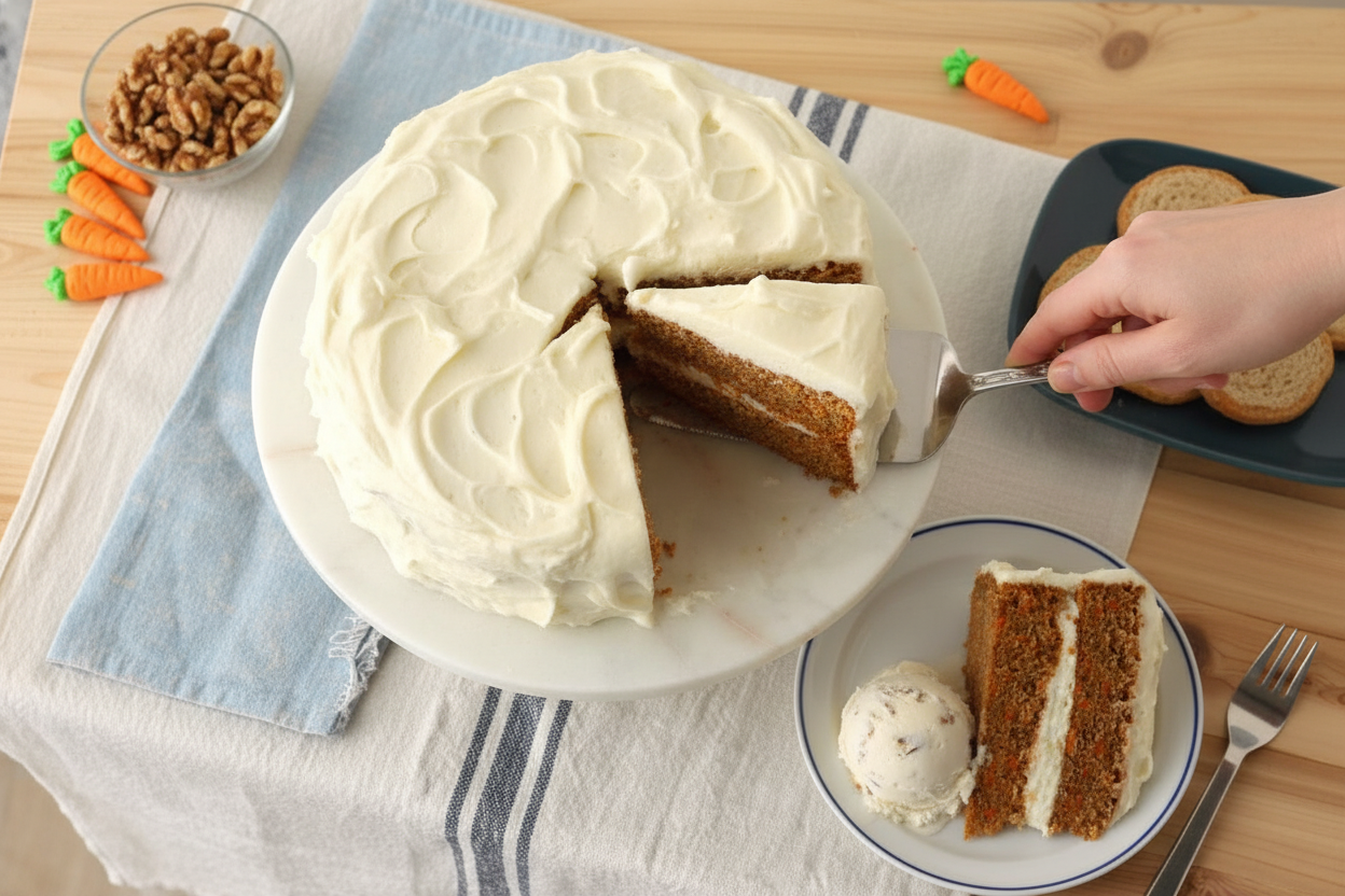 Moist Carrot Cake with Cream Cheese Frosting