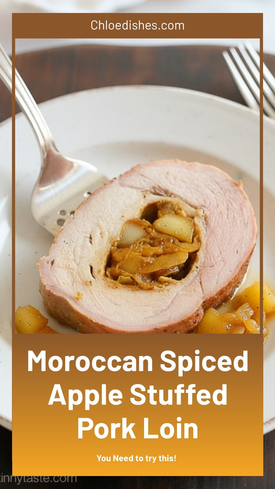 Apple-Stuffed Pork Loin with Moroccan Spices
