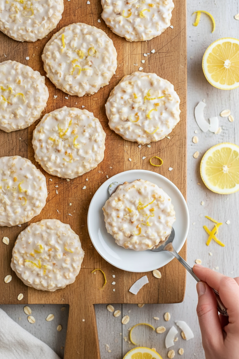 Lemon Oatmeal Cookies No-Bake Recipe