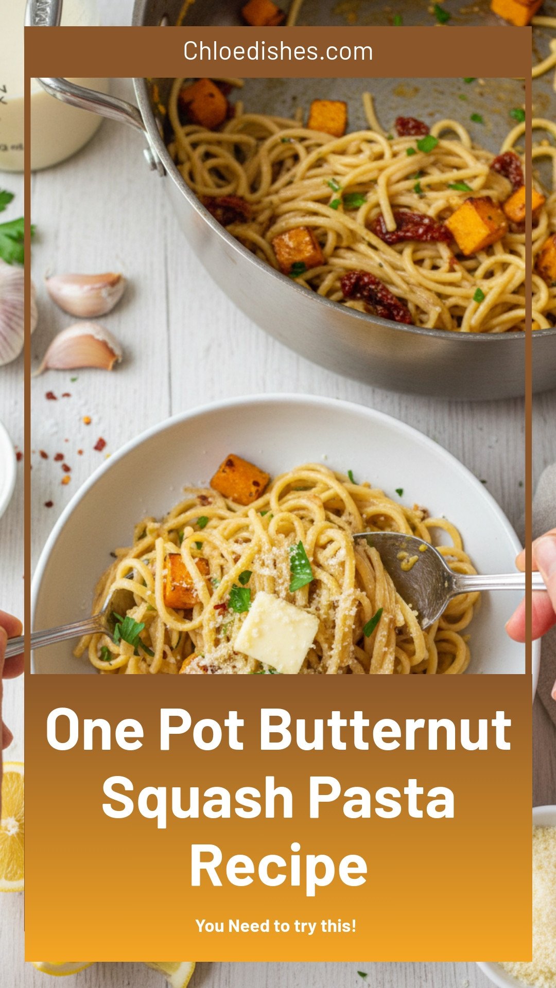 One-Pot Butternut Squash Pasta | Caroline Chambers