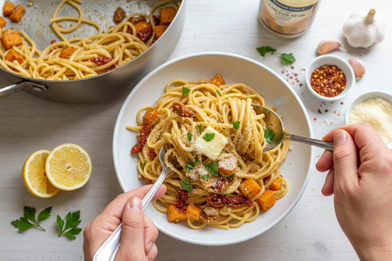 One Pot Butternut Squash Pasta Recipe