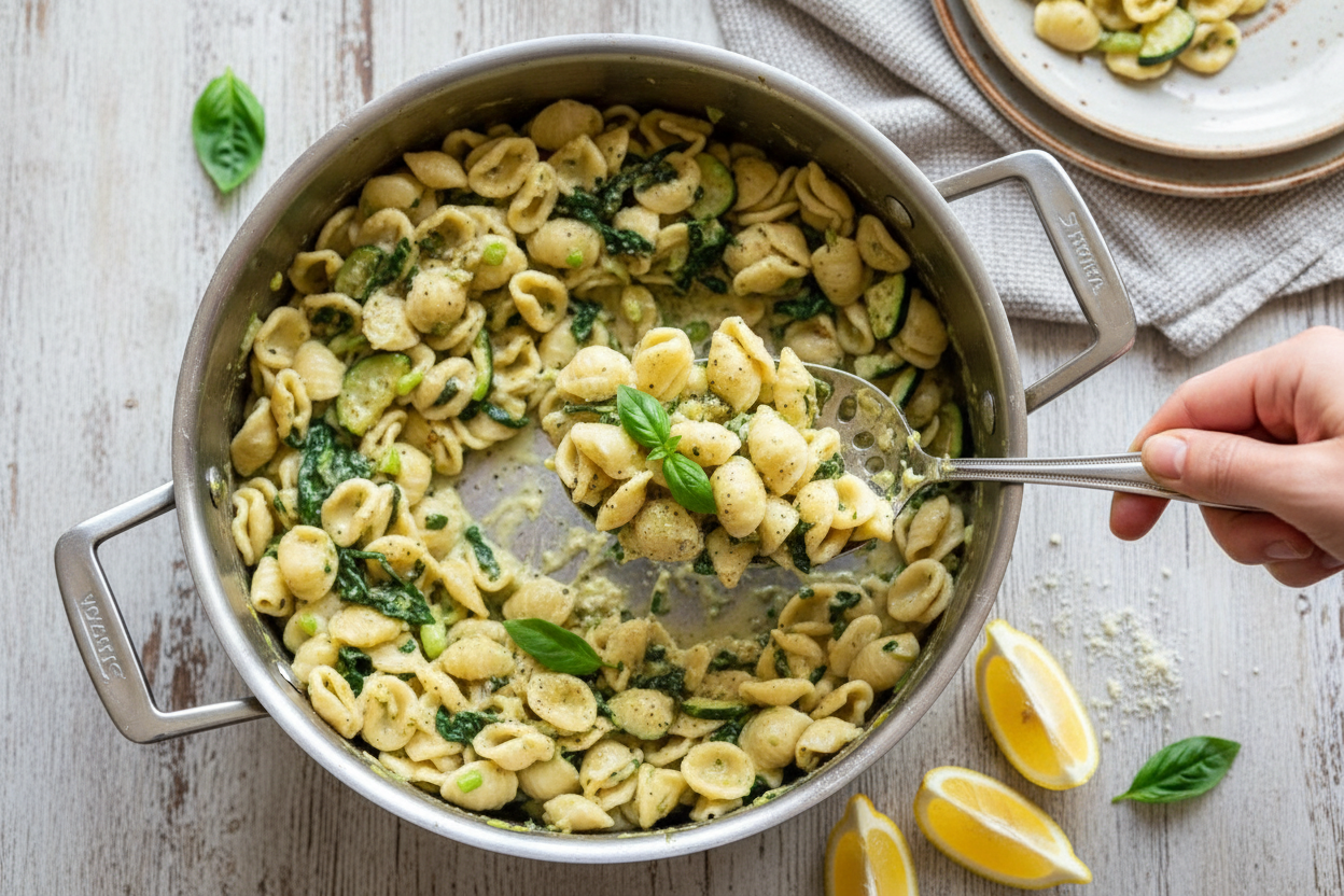 One Pot Cheesy Zucchini Pasta Recipe