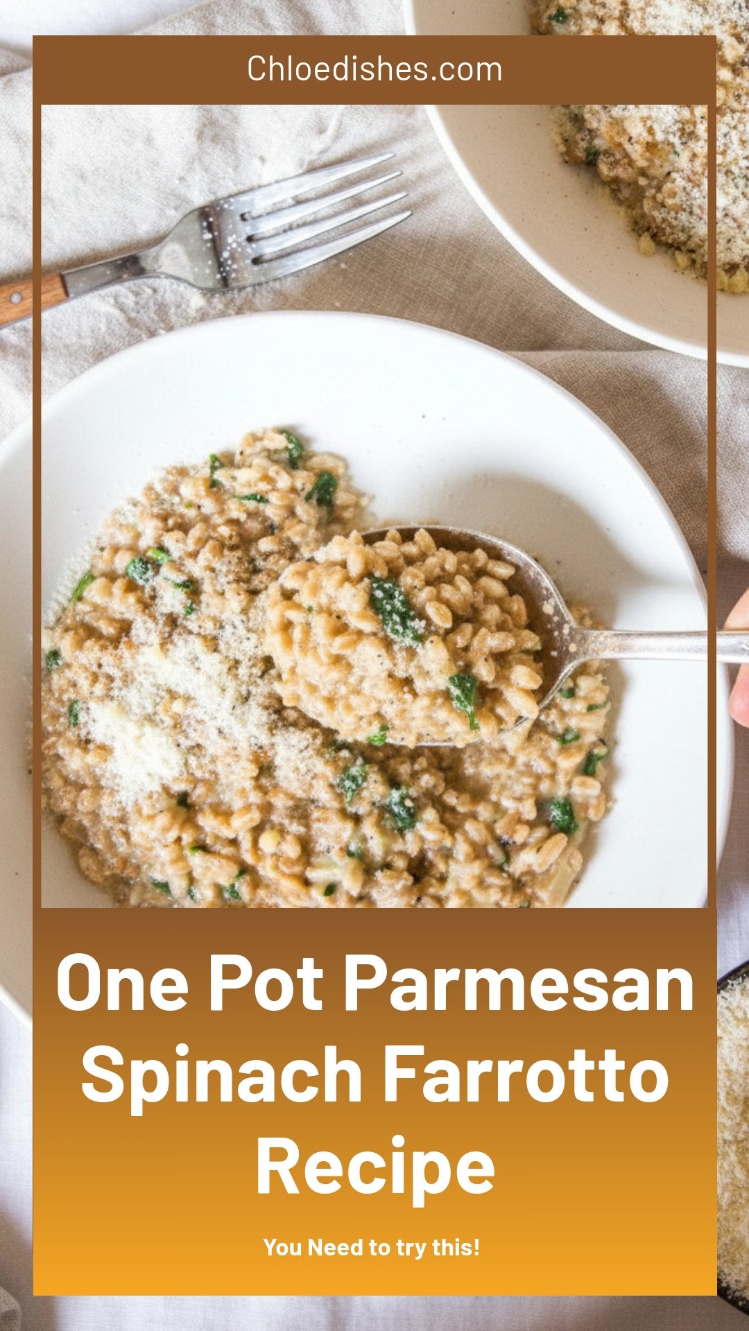 One-Pot Parmesan and Spinach Farrotto | Caroline Chambers