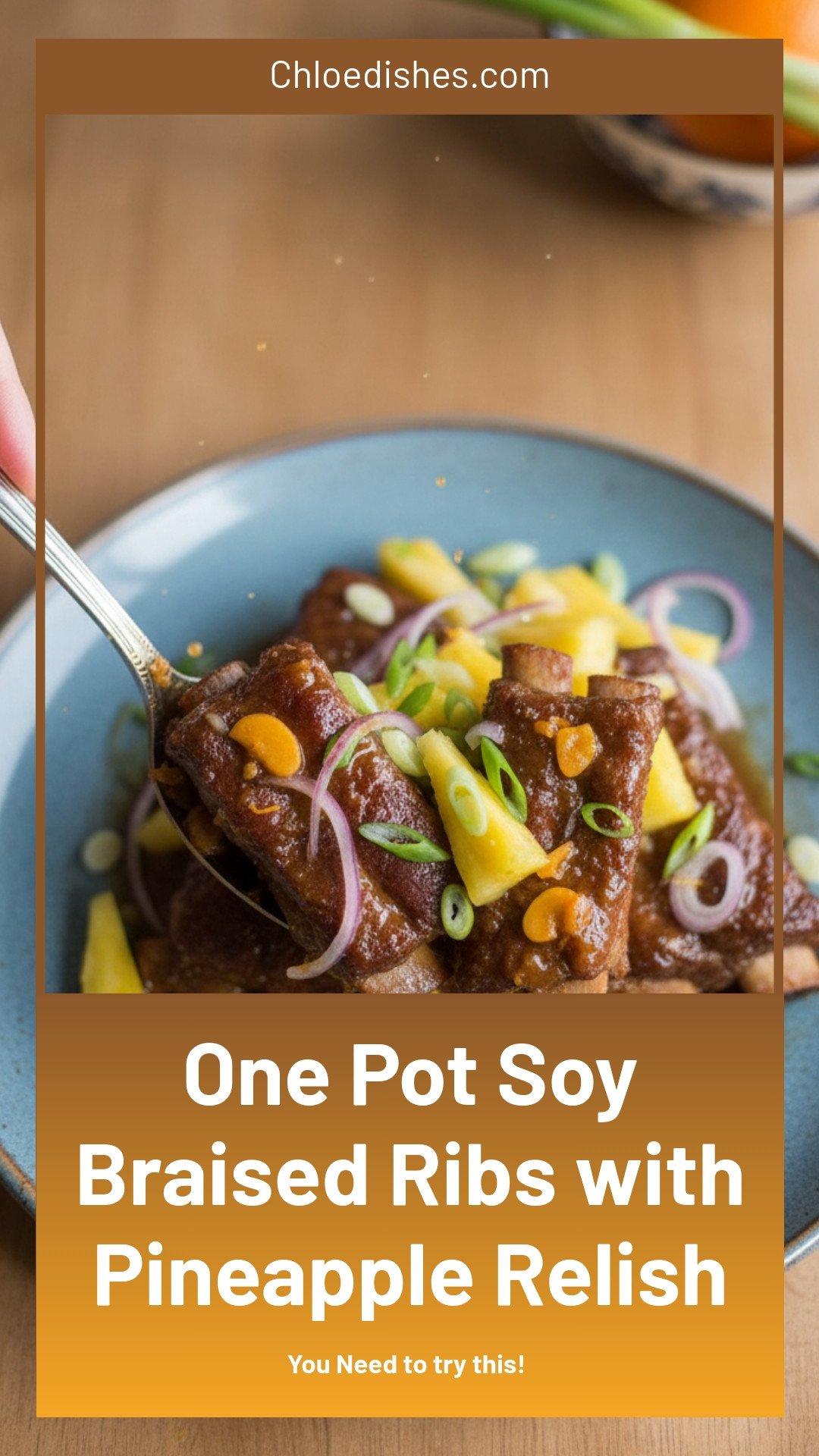 One-Pot Soy-Braised Ribs with Pineapple Relish | Caroline Chambers