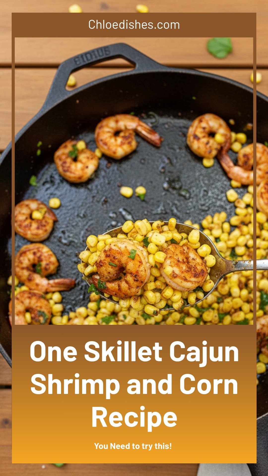One-Skillet Cajun Shrimp & Corn | Caroline Chambers