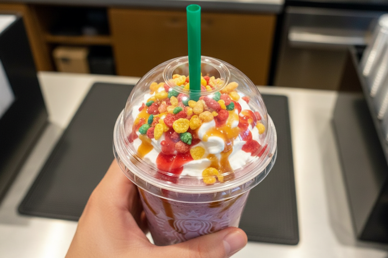 Order a Capn Crunch Frappuccino from Starbucks Secret Menu