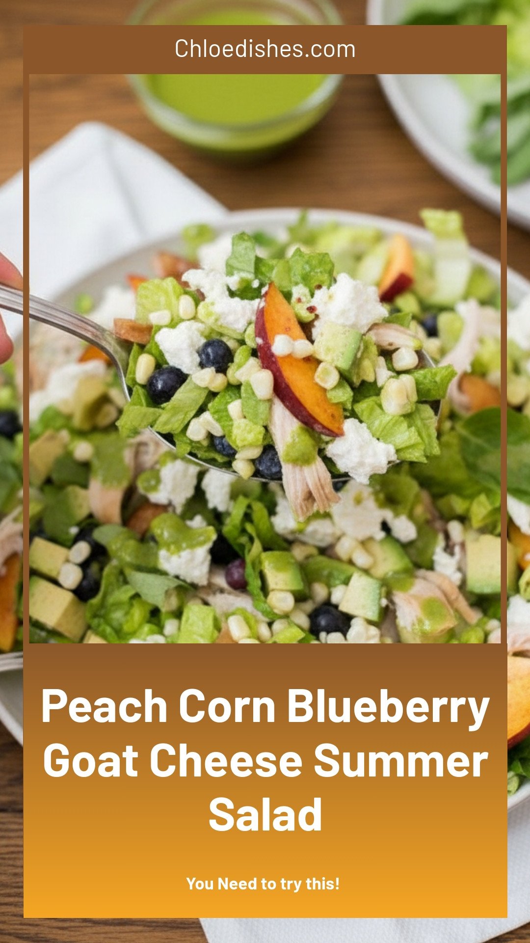 No-Cook Summer Salad With Peaches, Corn, Blueberries, and Goat Cheese | Caroline Chambers