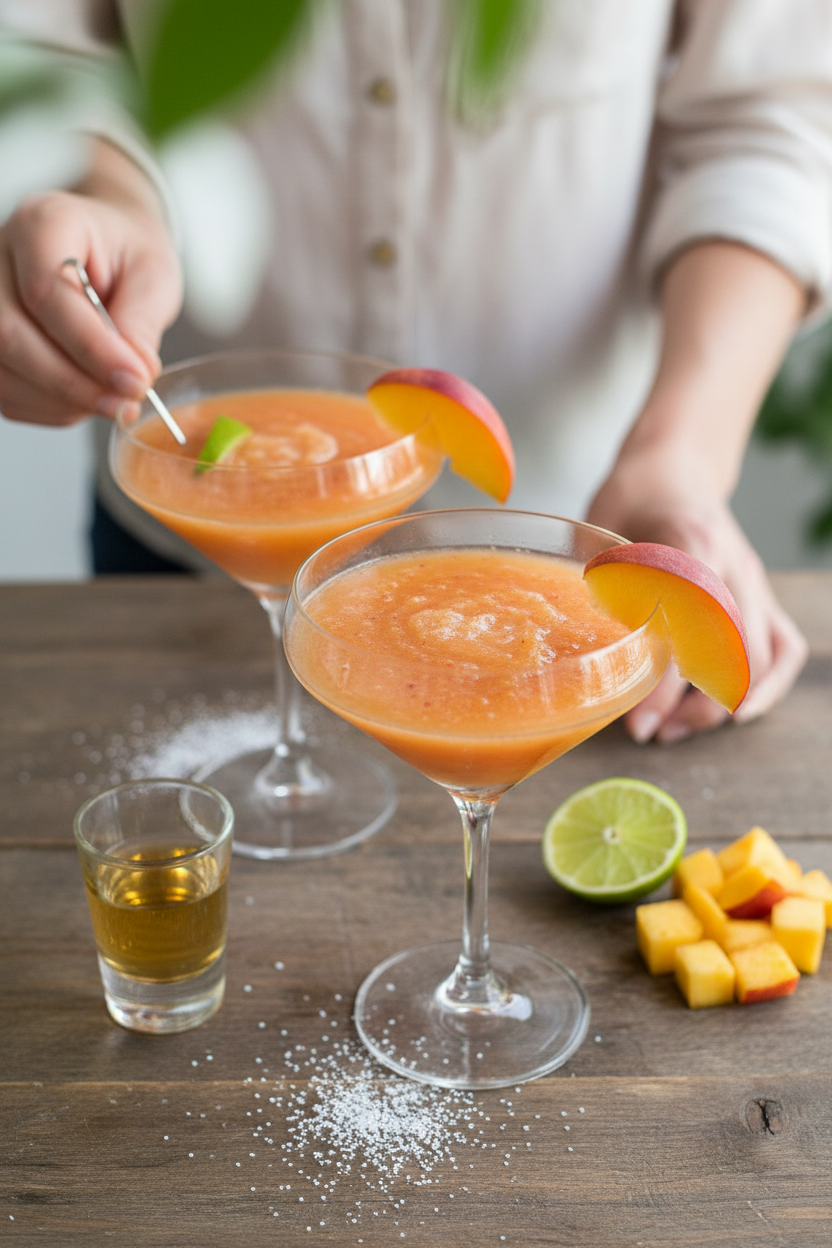 How to Make a Peach Daiquiri—2 Ways