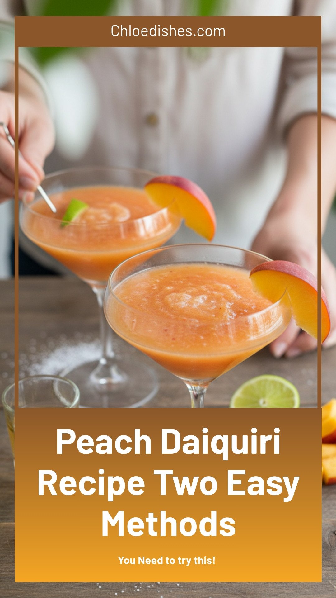 How to Make a Peach Daiquiri—2 Ways