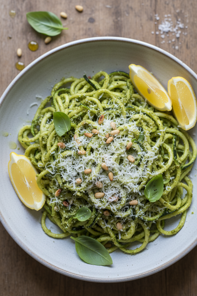 Pesto Zoodles | Caroline Chambers