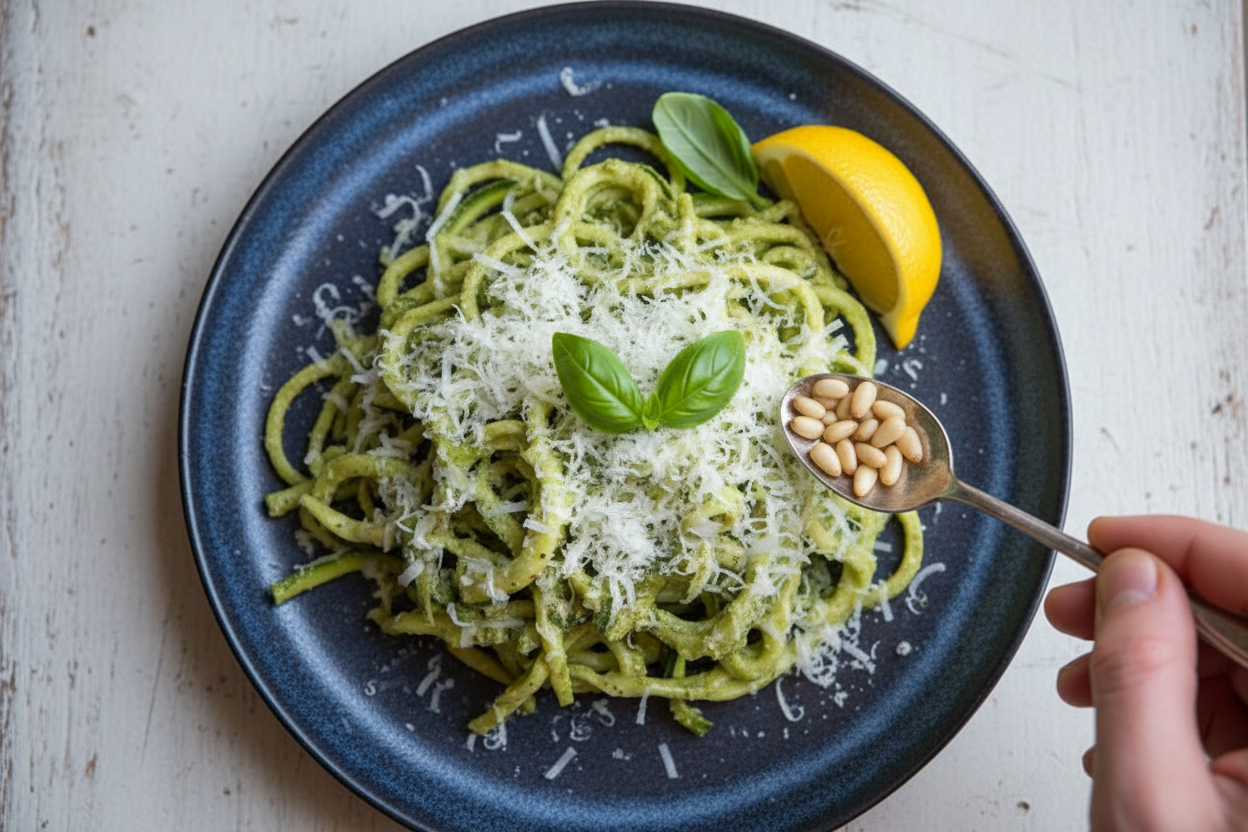 Pesto Zoodles Recipe by Caroline Chambers