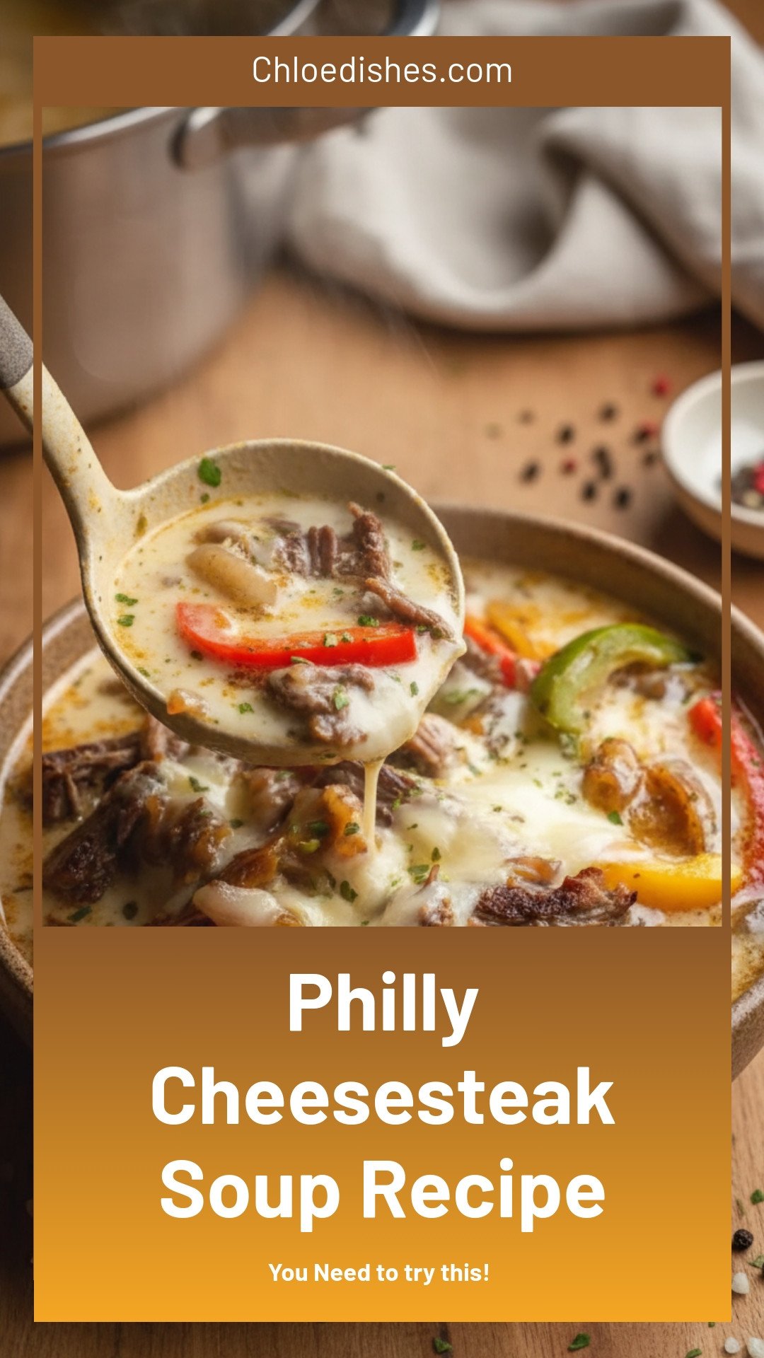 Philly Cheesesteak Soup Recipe