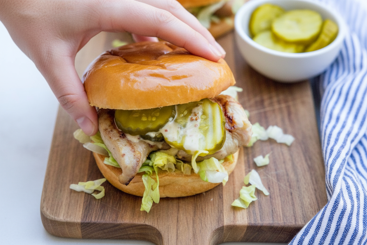 Pickle Brined Grilled Chicken Sandwich Recipe