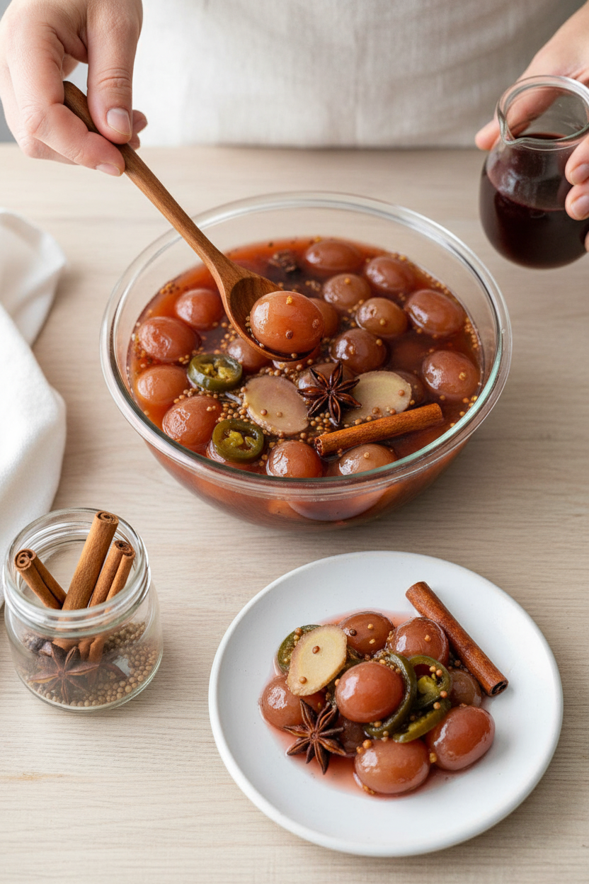 Pickled Grapes