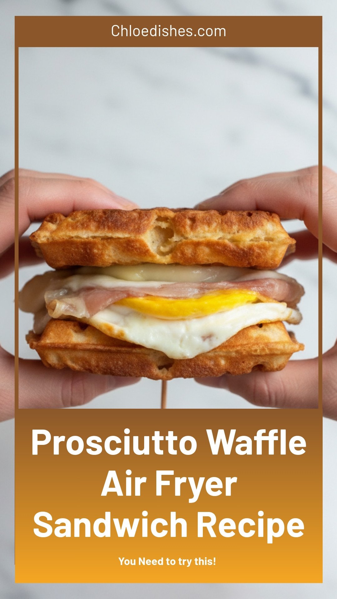 Prosciutto Waffle Air Fryer Sandwich