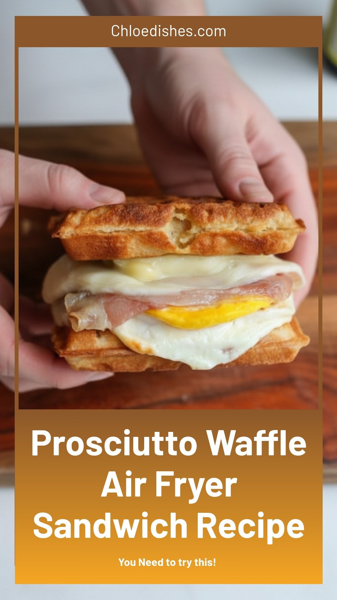 Prosciutto Waffle Air Fryer Sandwich