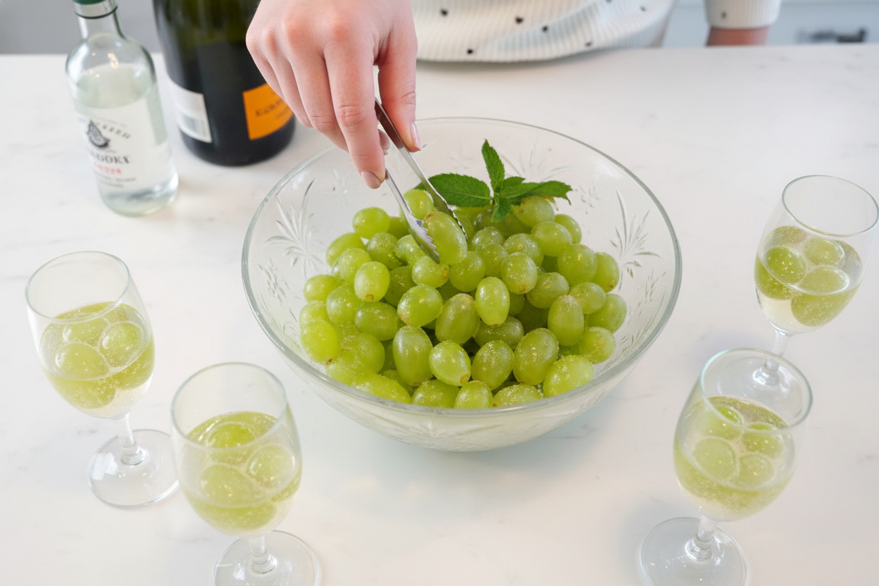 Prosecco Vodka Grapes for Boozy Brunch