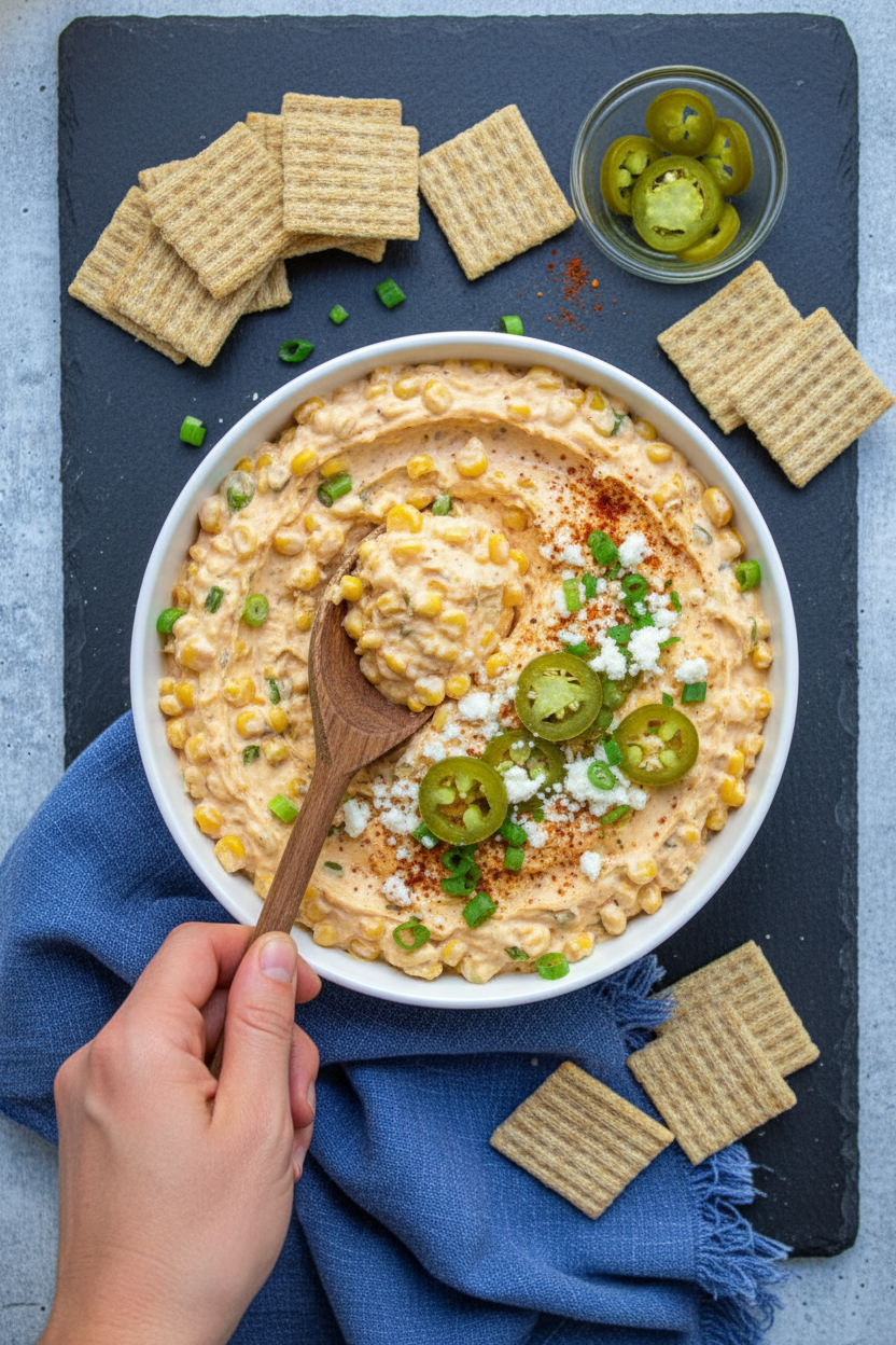 10-Minute Jalapeño Corn Dip | Caroline Chambers