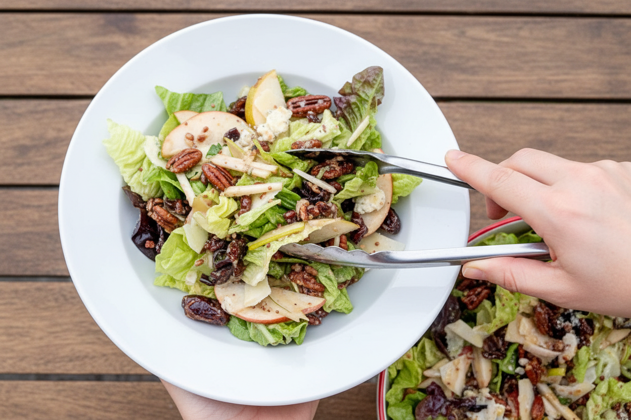 Red Leaf Lettuce and Pear Salad Recipe