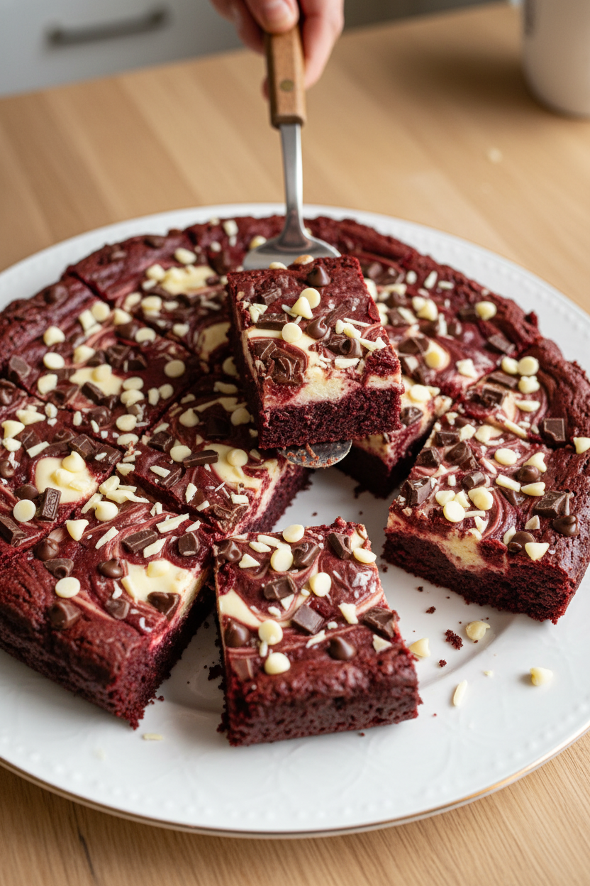 Red Velvet Chocolate Cheesecake Brownies