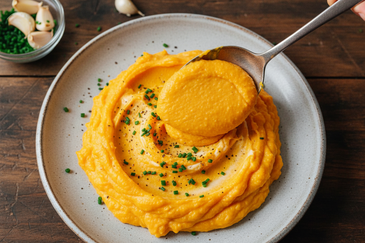 Roasted Garlic Butternut Squash Mash