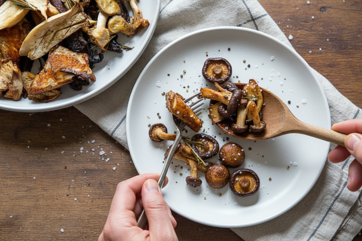 Roasted Rosemary Mushrooms Recipe by Caroline Chambers