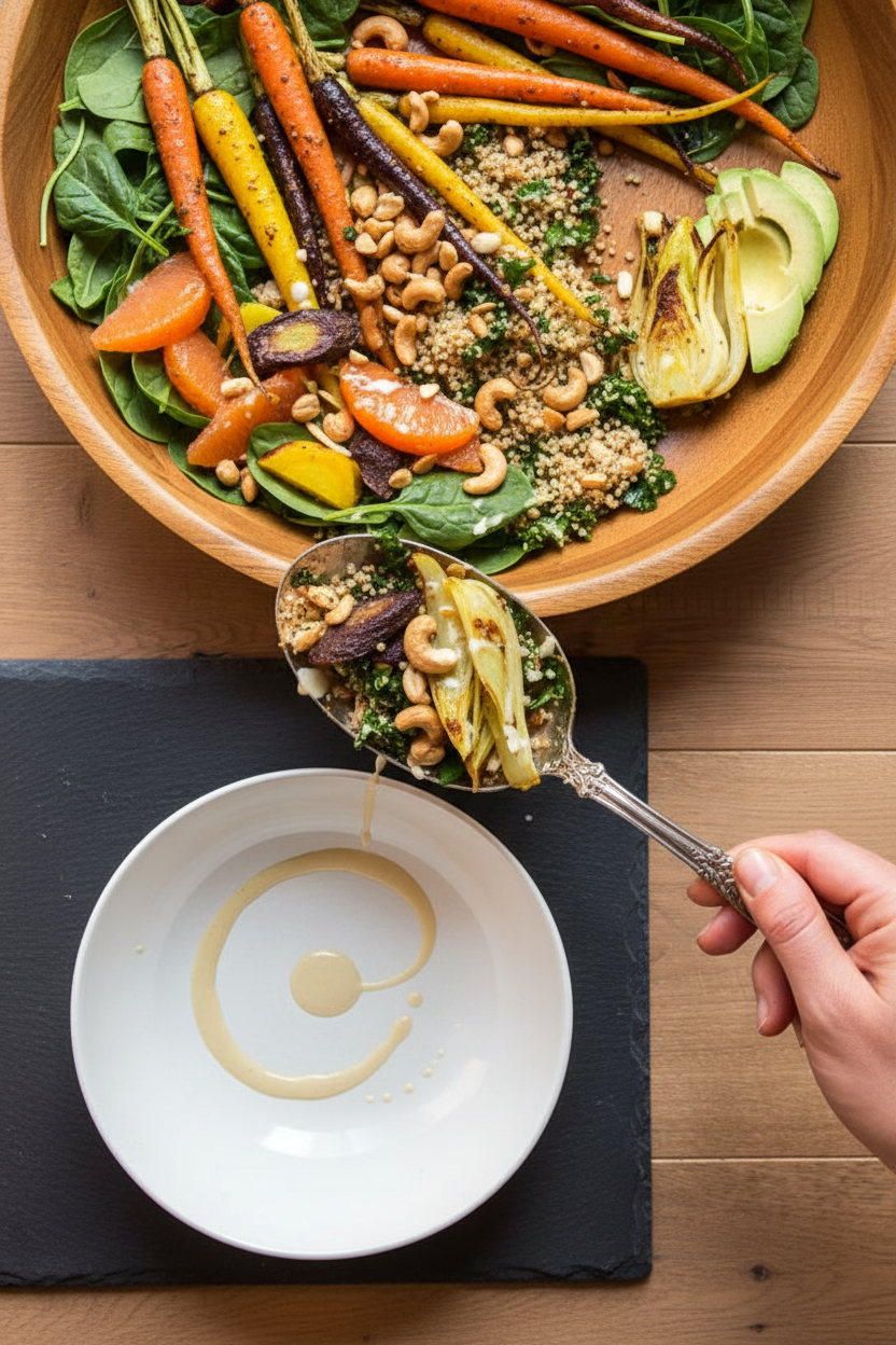 Roasted Veggie Grain Bowls with Lemon-Tahini Sauce | Caroline Chambers