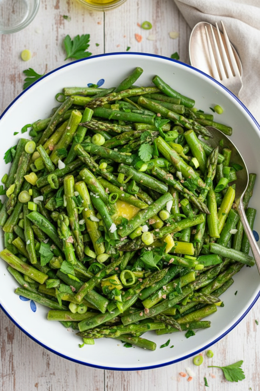 Sauteed Green Beans and Asparagus