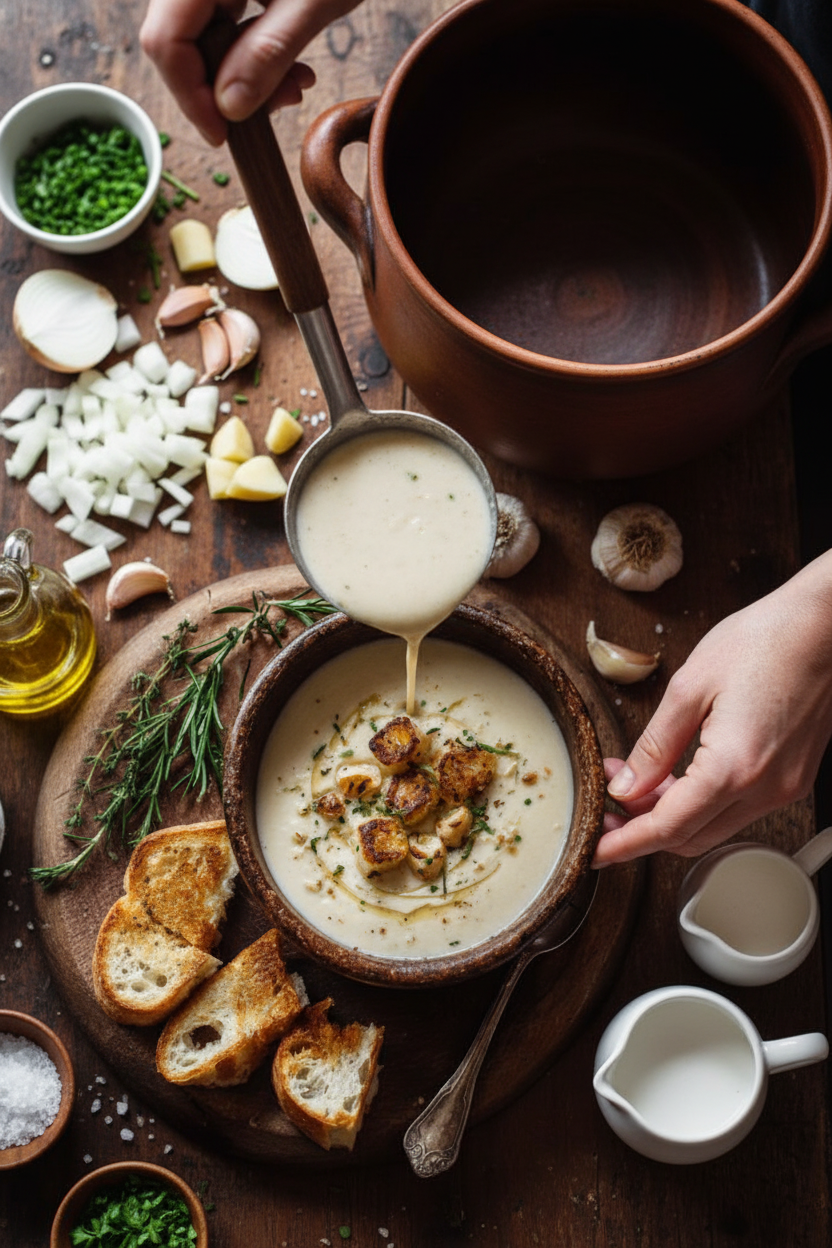 Savory Roasted Garlic Potato Soup: A Cozy, Quick Recipe