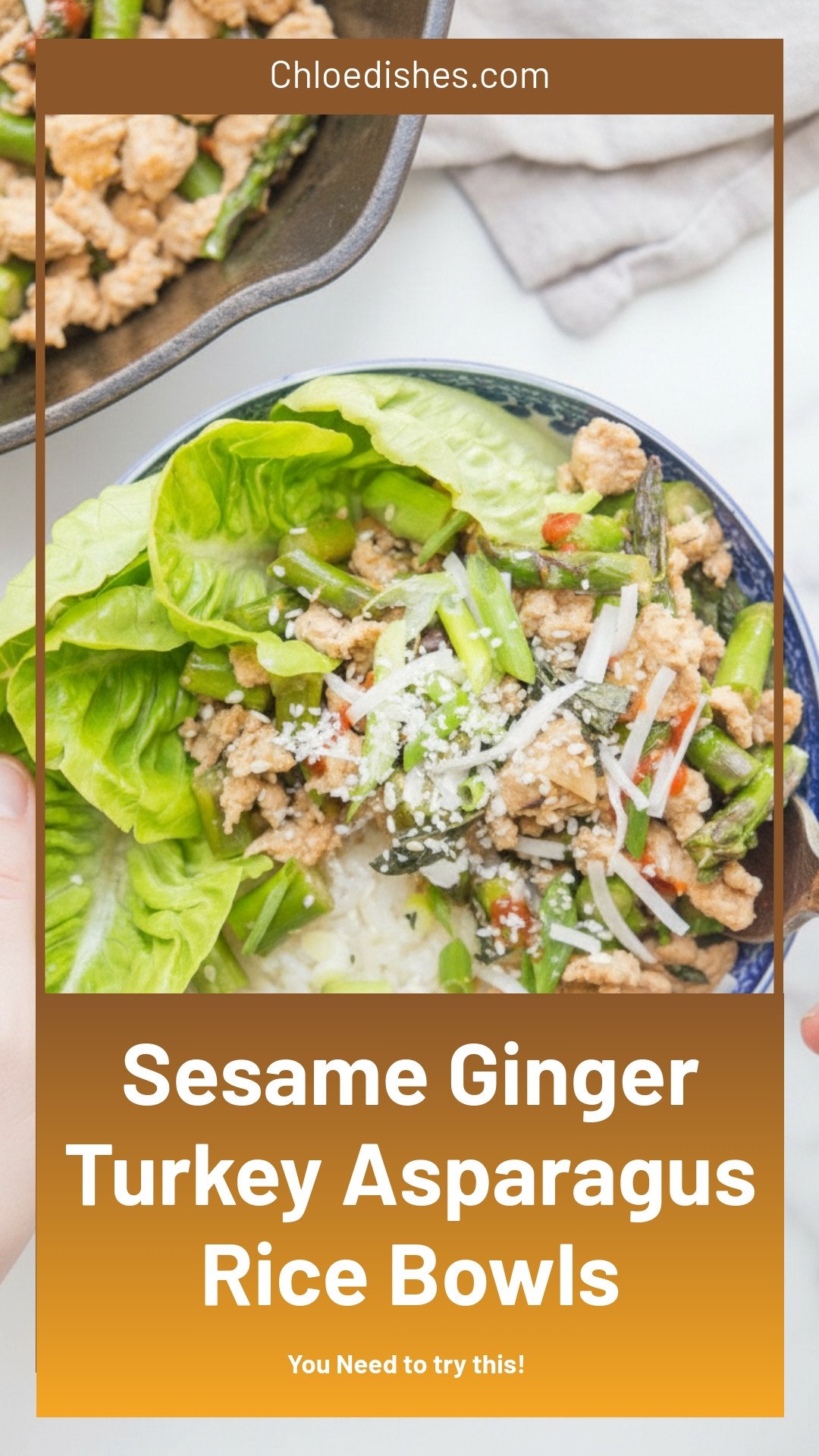 Sesame-Ginger Turkey and Asparagus Bowls | Caroline Chambers