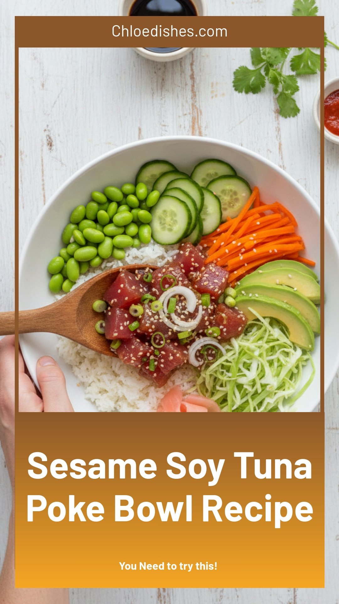 Sesame-Soy Tuna Poke Bowls - from Just Married | Caroline Chambers