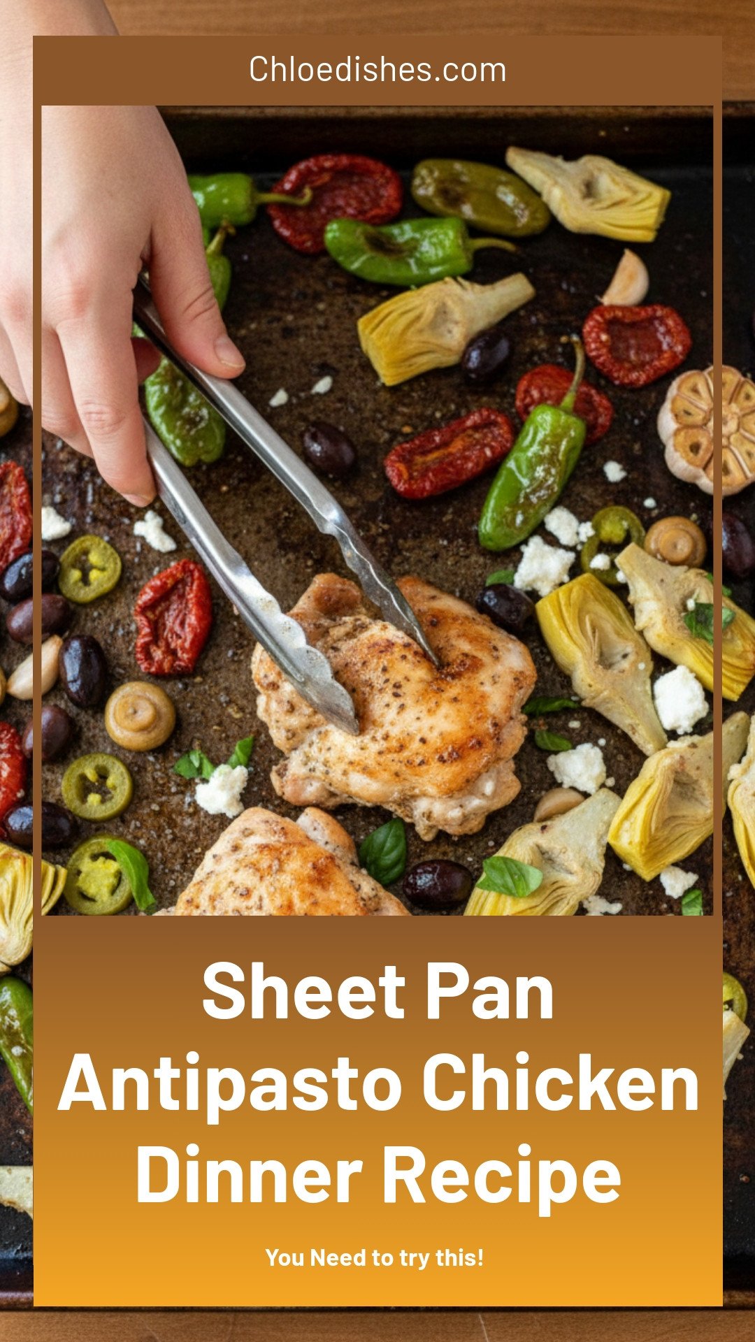 Sheet Pan Antipasto Chicken Dinner | Caroline Chambers