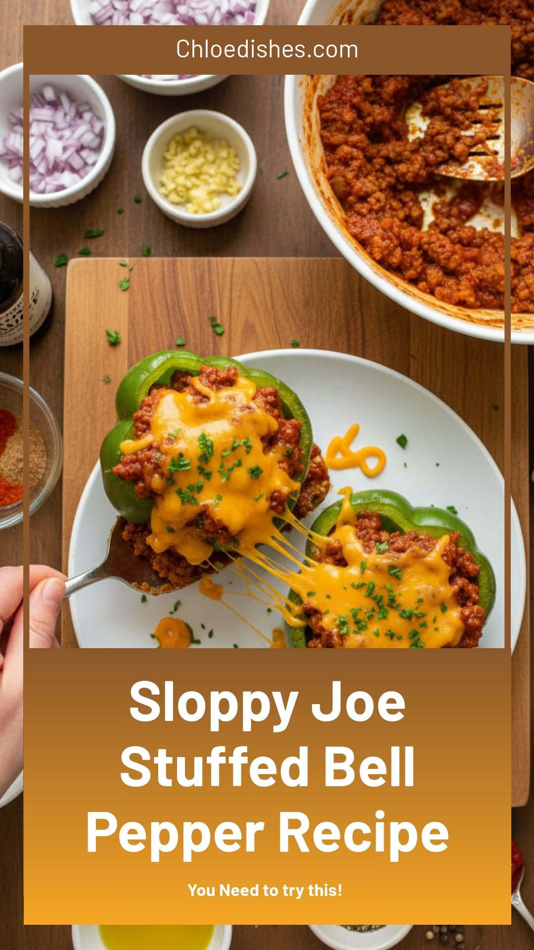 Sloppy Joe Stuffed Peppers