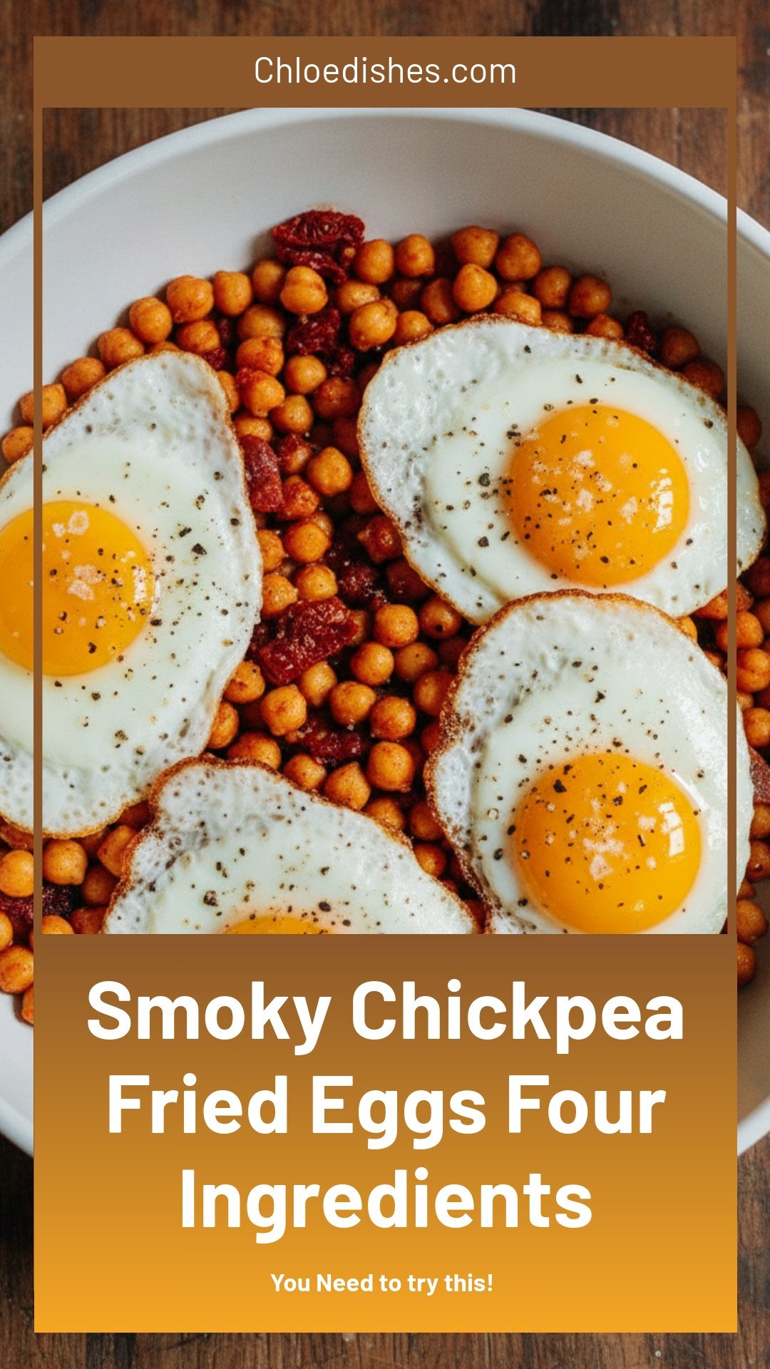 Smoky Chickpea Fried Eggs (4 Ingredients)