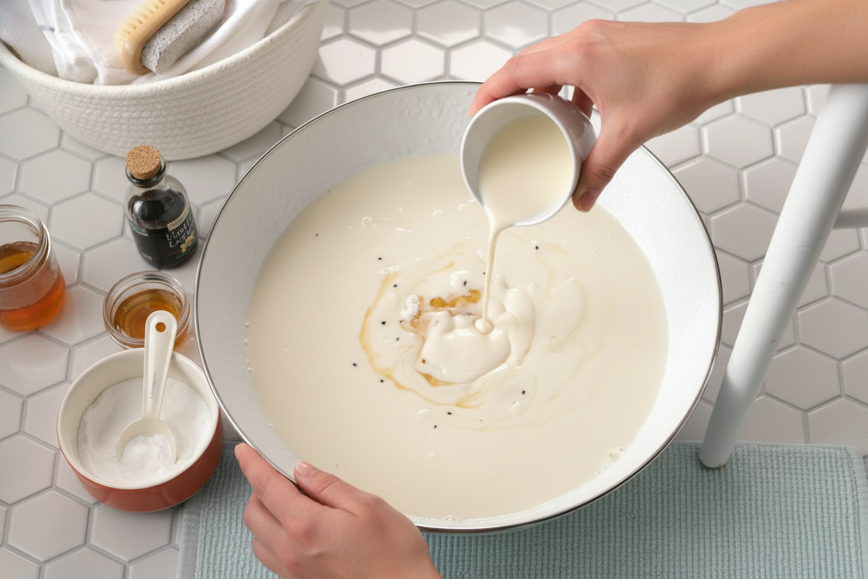 Soothing Milk Bath Recipe for Tired Feet