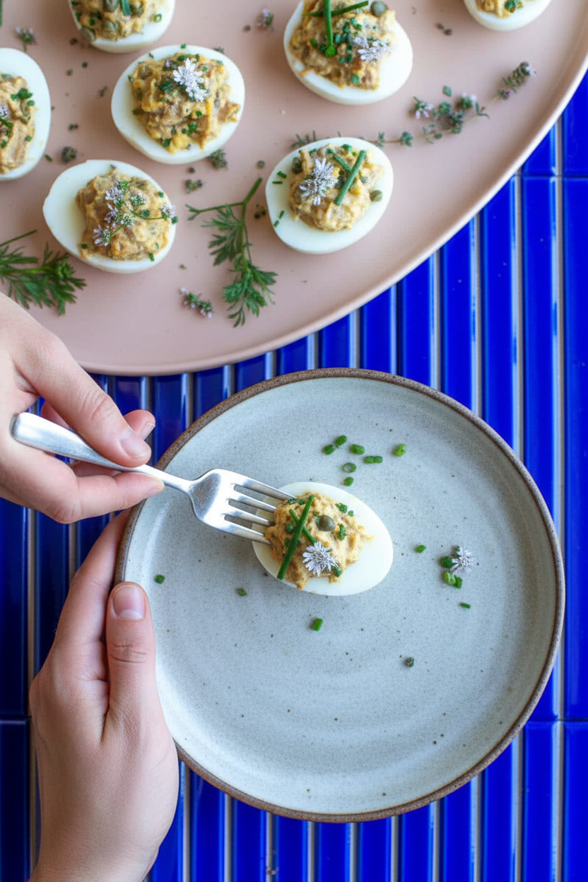 Kate's Best Spicy Cajun Shrimp Deviled Eggs Recipe