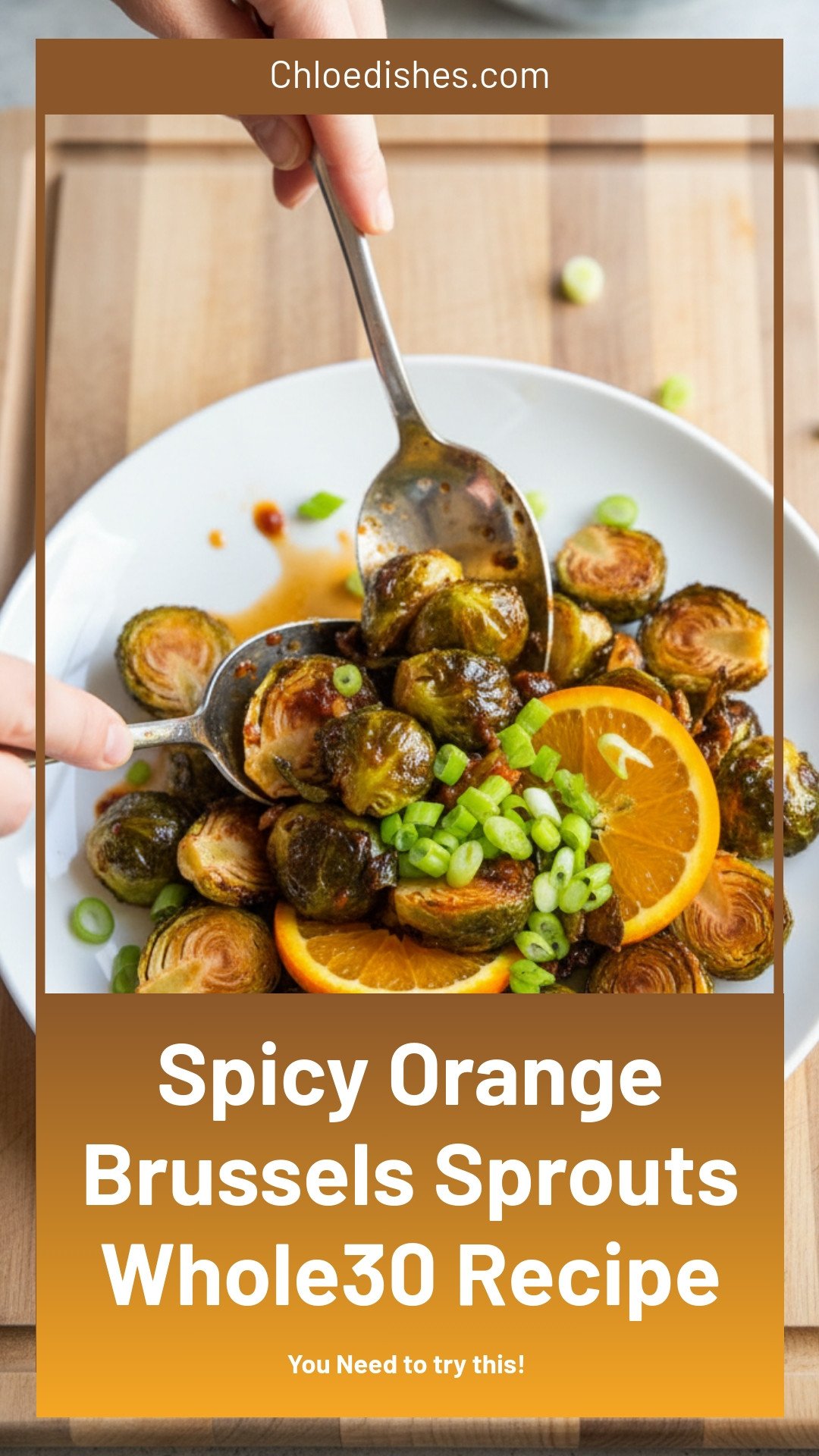 Whole30 Spicy Orange Brussels Sprouts | Caroline Chambers