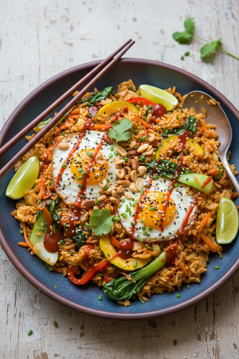 Spicy Peanut Any-Veggie Fried Rice | Caroline Chambers